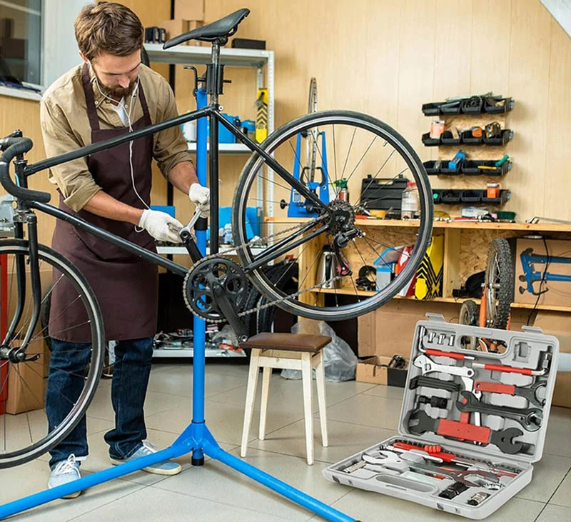 Sada náradia na bicykel 44 ks v kufríku – kompletná výbava pre cyklistov
