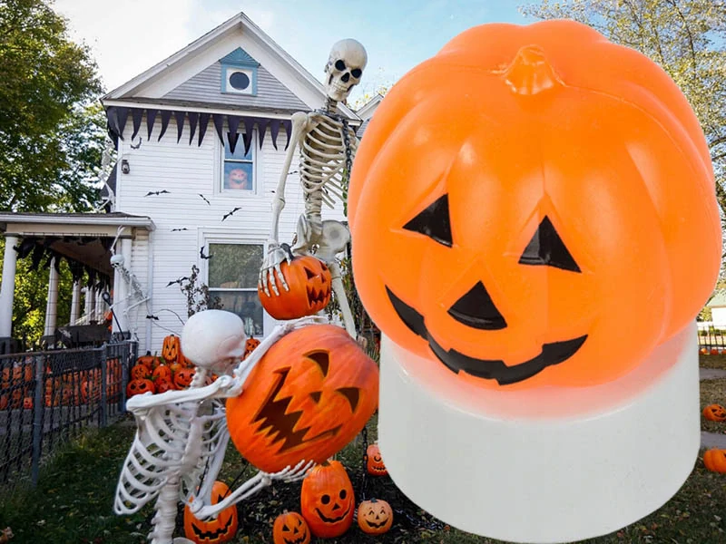 Halloweenska LED sviečka Tekvica