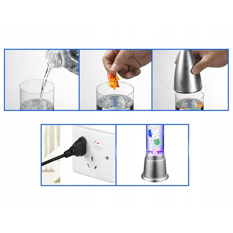 Nočná vodná lampa s rybičkami 100cm