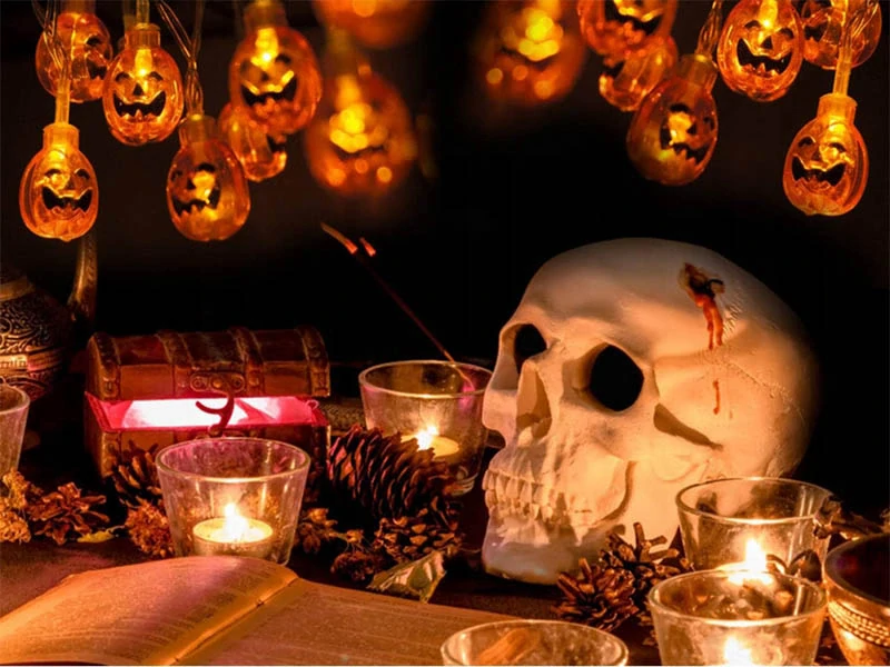 Halloweenska LED girlanda Tekvice 2m