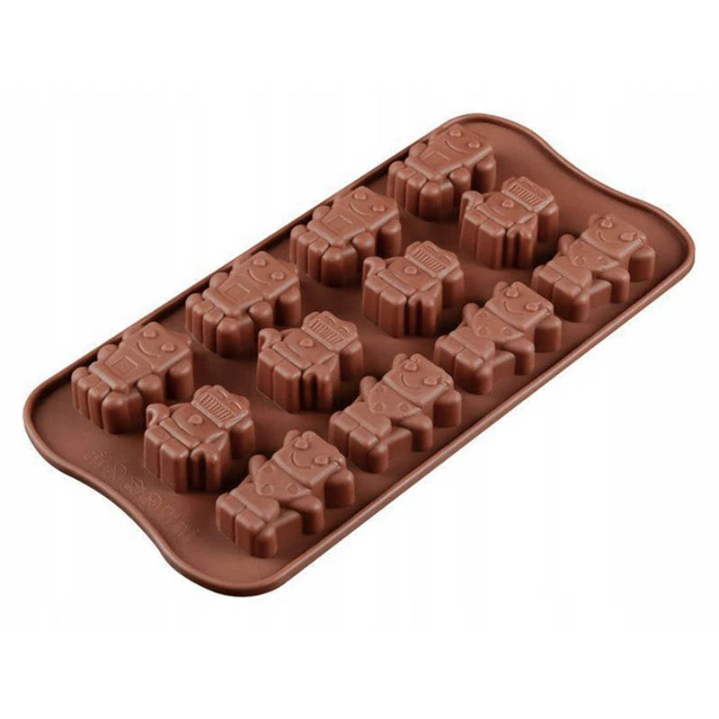 Silikónová forma na čokoládu Roboty 21x11cm