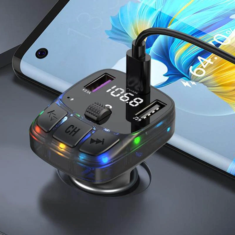 Bluetooth transmitter do auta C57 s duálnou USB nabíjačkou