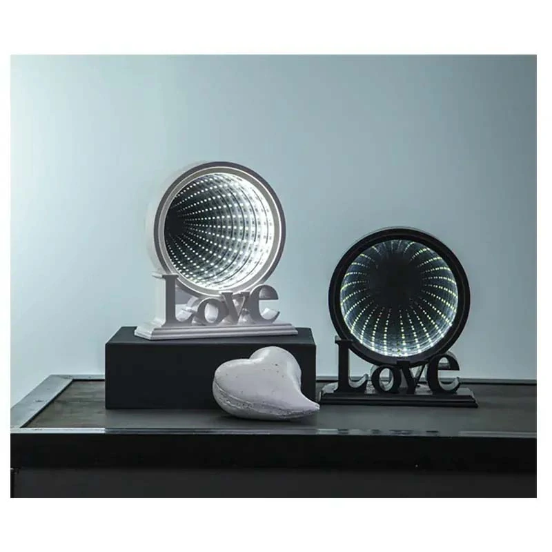 3D Love - Dekoračná lampa 26 LED čierna