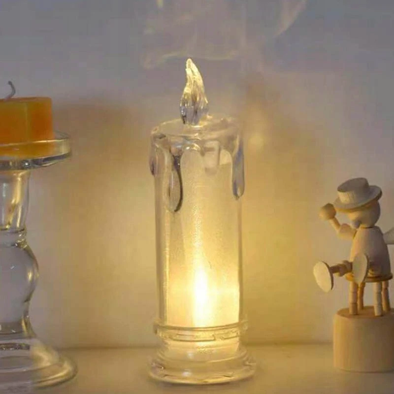 LED sviečka s imitáciou vosku 18cm