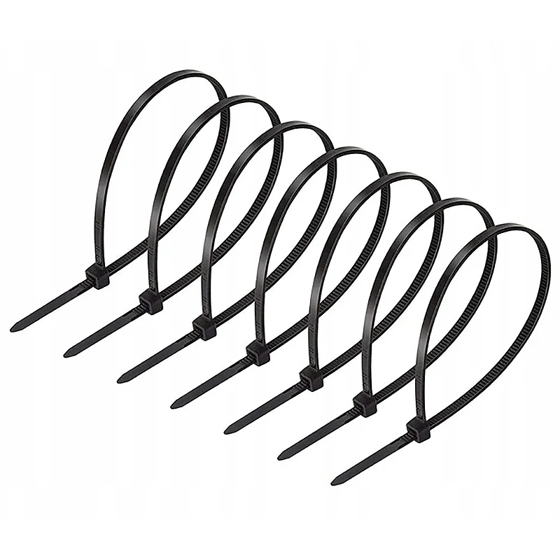 Sťahovacie pásky čierne 100ks - 200mm x 2,5mm
