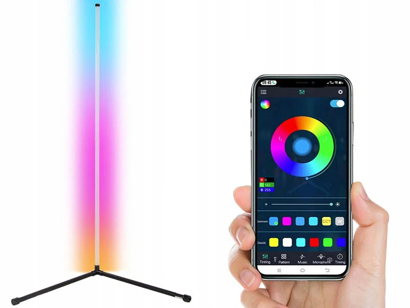 Izbová rohová RGB LED lampa 1m