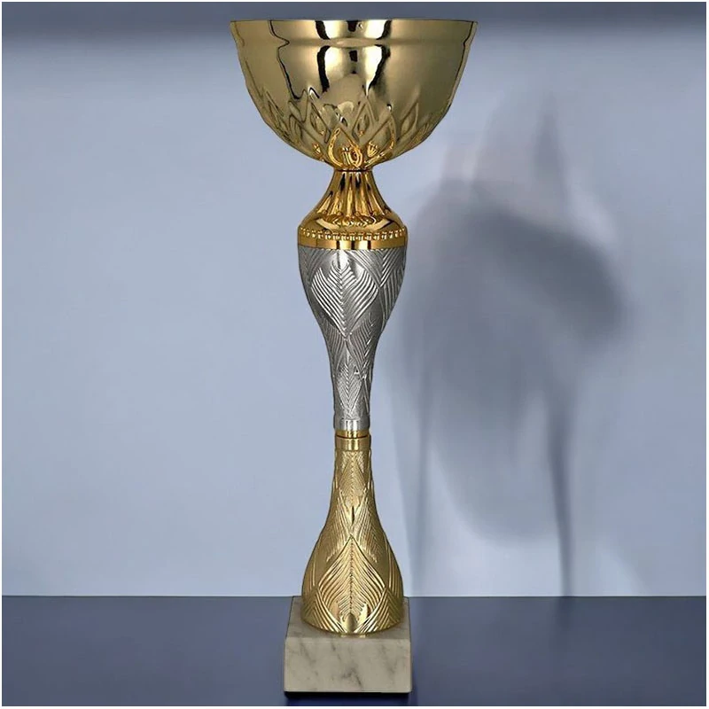 Pohár zlatý so strieborným elementom - 21 cm / ø 8cm