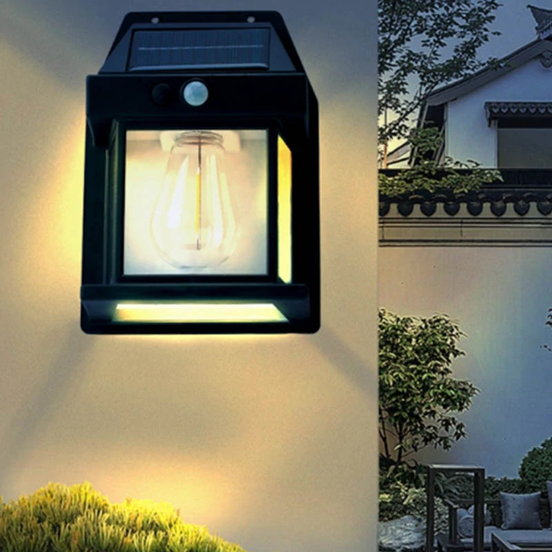 Solárny záhradný LED lampáš s pohybovým senzorom 1W