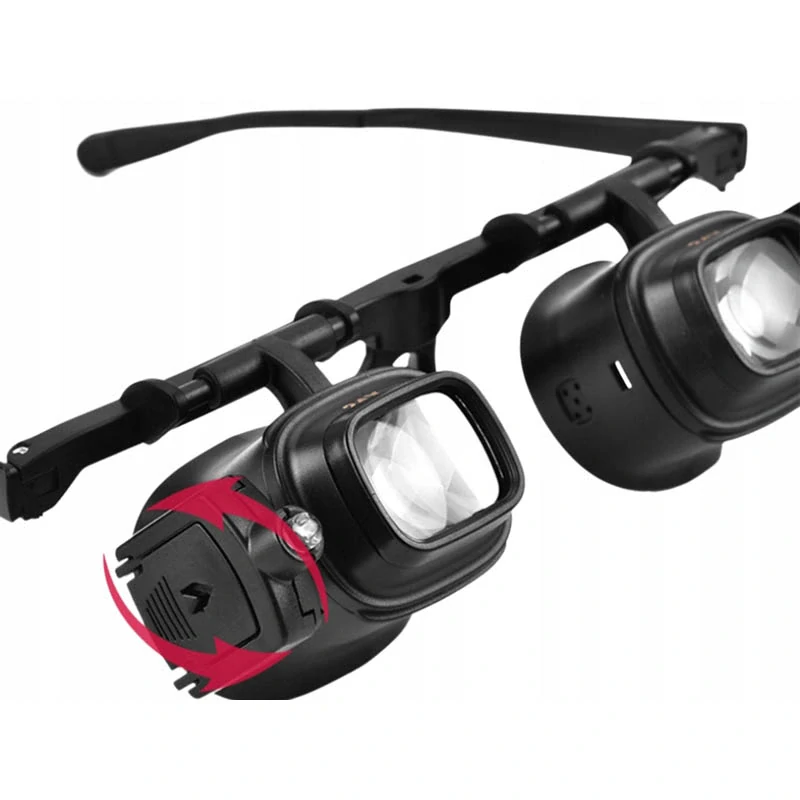 Okuliare s lupou a LED podsvietením 2x – 24x