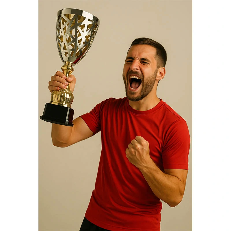 Pohár zlatý/strieborný Exclusive - výška: 41 cm/ ø kalicha 18 cm