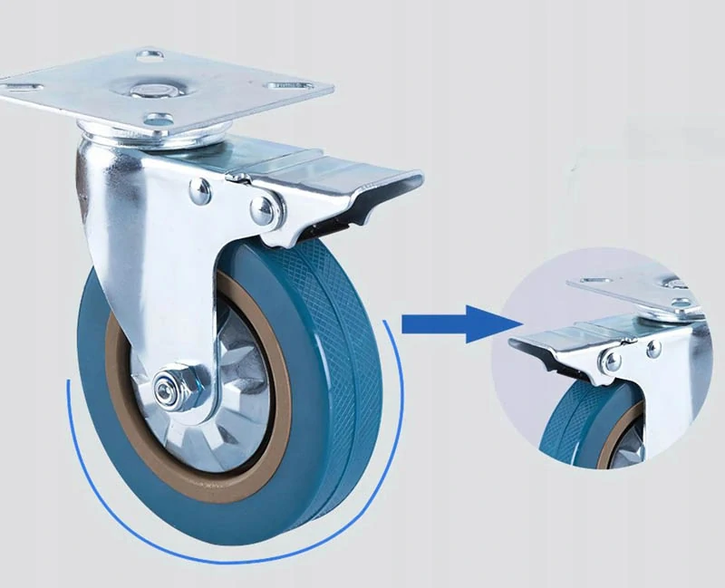Otočné nábytkové koliesko 3" 75mm s brzdou