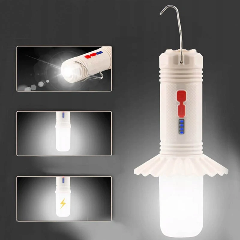 Kempingová lampa s háčikom