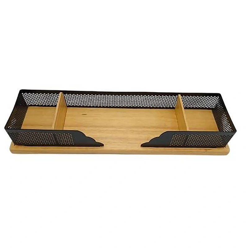 Organizér do kancelárie 30 × 8,5 × 4,5 cm – drevo a kov