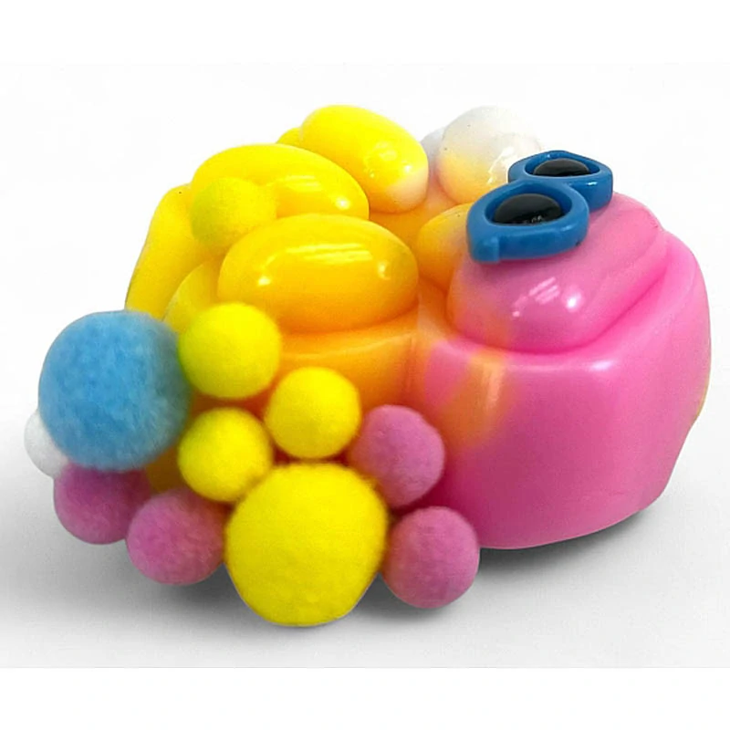 Antistresová hračka – mačacia labka s okuliarmi a korálikmi