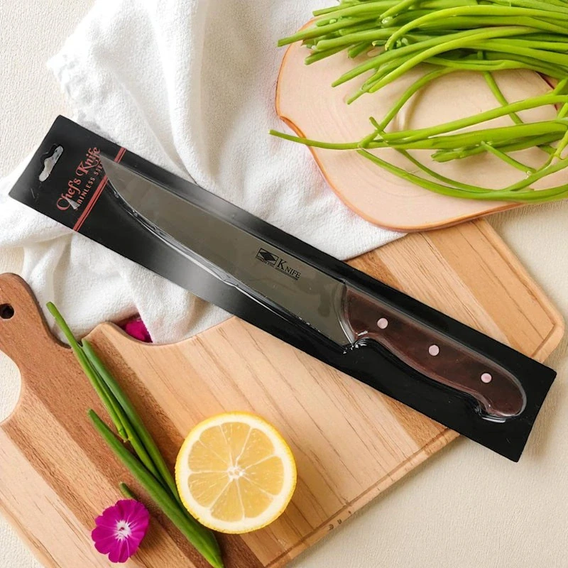 Chefs knife - Kuchynský nôž z nerezovej ocele s drevenou rúčkou 30 cm