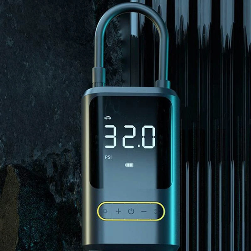 Elektrická LED pumpa ATJ-8466 s kompresorom, manometrom 10 bar