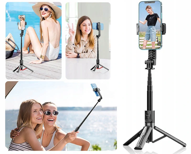 Kompaktný selfie držiak s funkciou statívu a Bluetooth ovládačom 90 cm