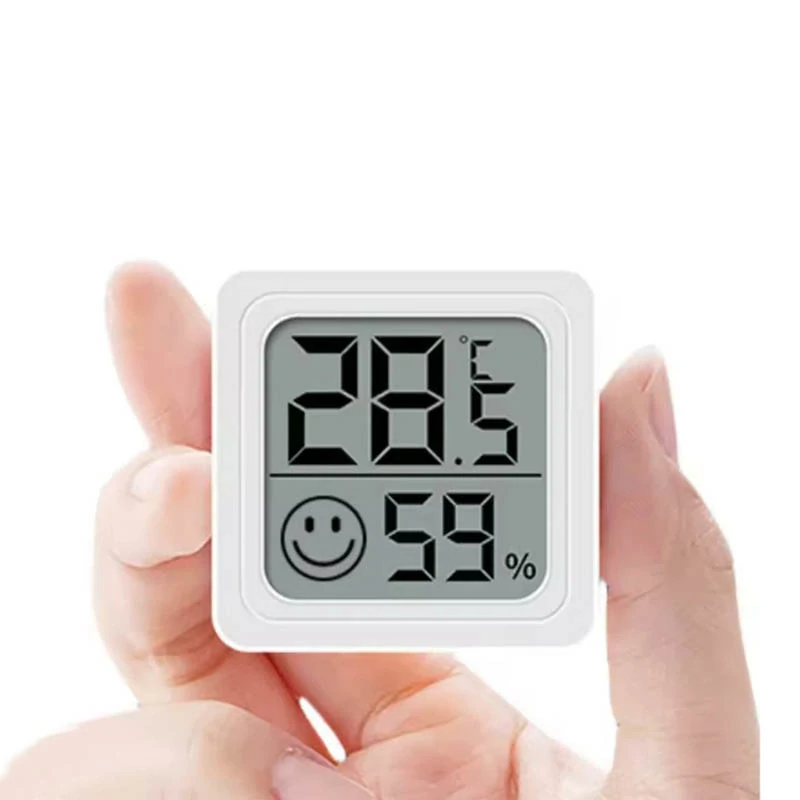 Digitálny izbový mini teplomer a vlhkomer biely
