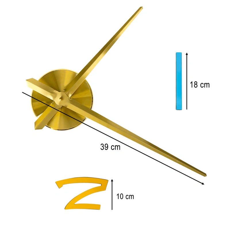 Nástenné nalepovacie hodiny DIY s nastaviteľným priemerom 100–120 cm