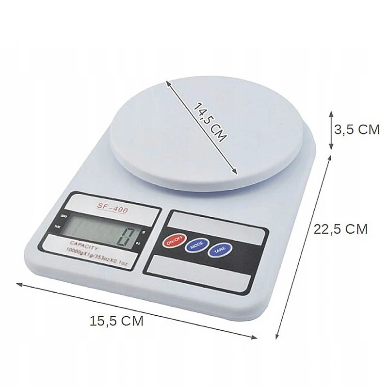 Kuchynská digitálna váha do 10 kg s presnosťou 1 g