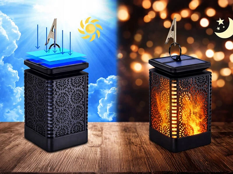 Solárny LED lampáš závesný 15 cm