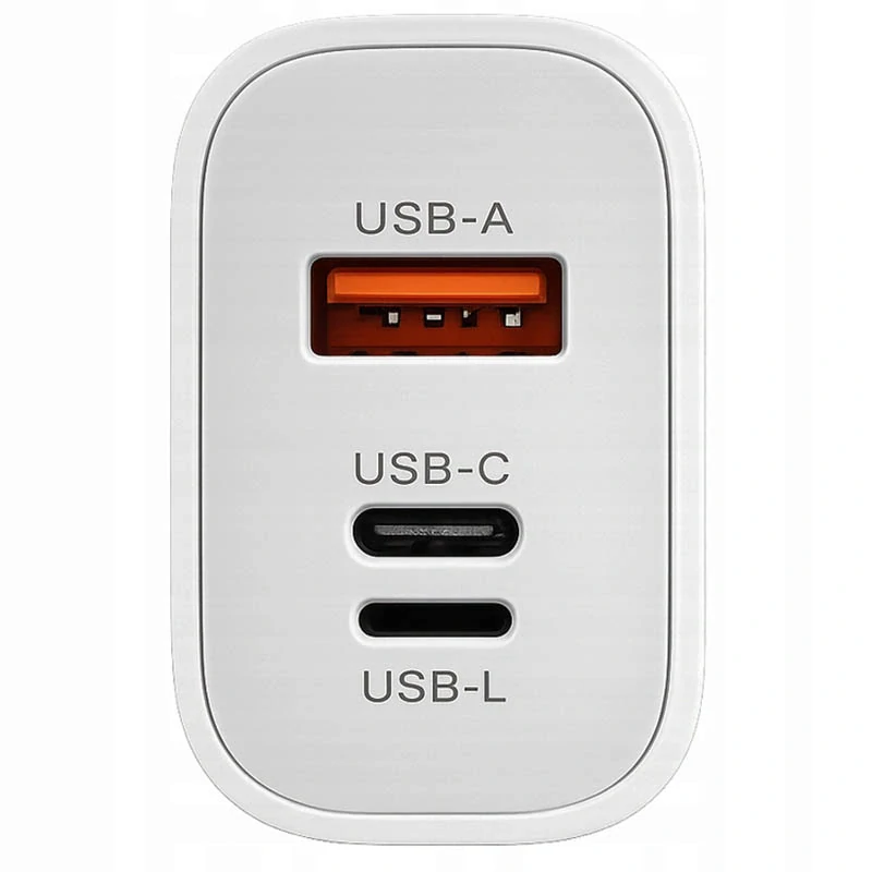 Rýchla sieťová nabíjačka 45W USB-A + USB-C + Lightning