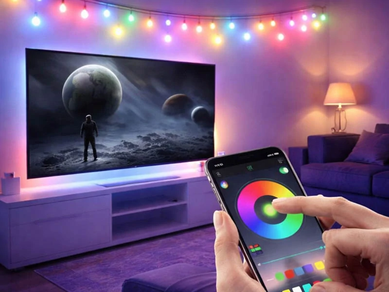 RGB svetelná reťaz 50 LED 7,5 m USB