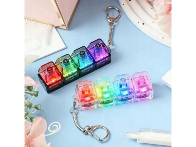 LED antistresový kliker s RGB podsvietením a prepínačmi