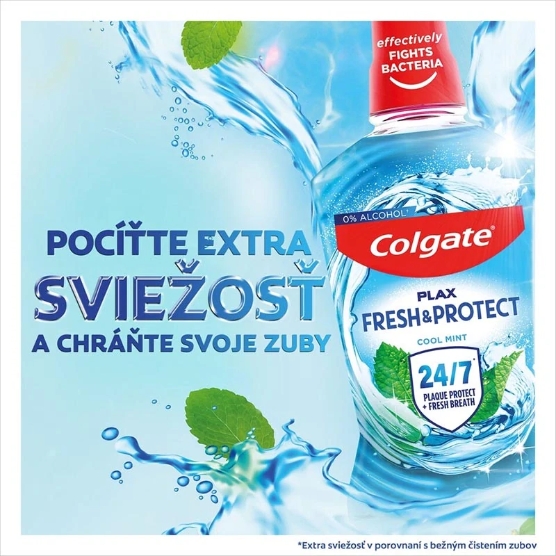 Ústna voda Colgate Plax Fresh & Protect Cool Mint 250 ml