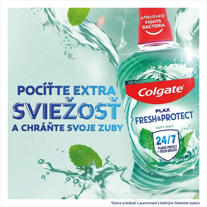 Ústna voda Colgate Plax Fresh & Protect Soft Mint 250 ml