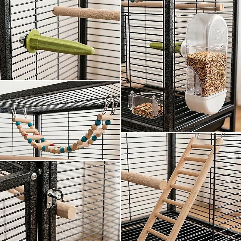 Vtáčia klietka NUXIE® pre papagáje s kolieskami 128 cm