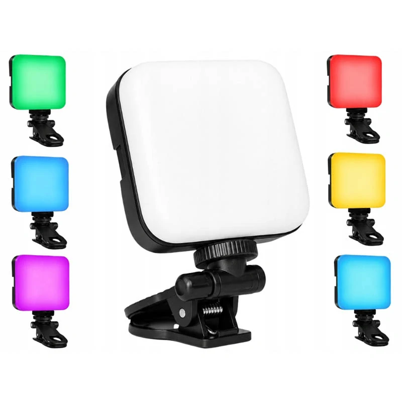 Mini RGB LED lampa na foto a video