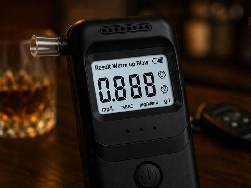 Elektronický digitálny alkohol tester s LCD