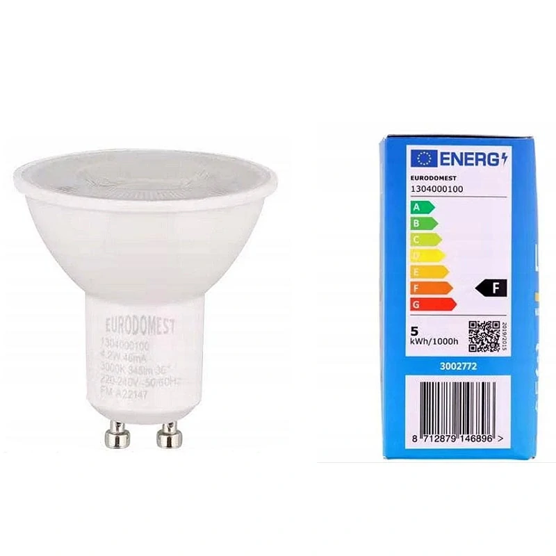 LED bodové žiarovky GU10 4,2 W – balenie 12 ks