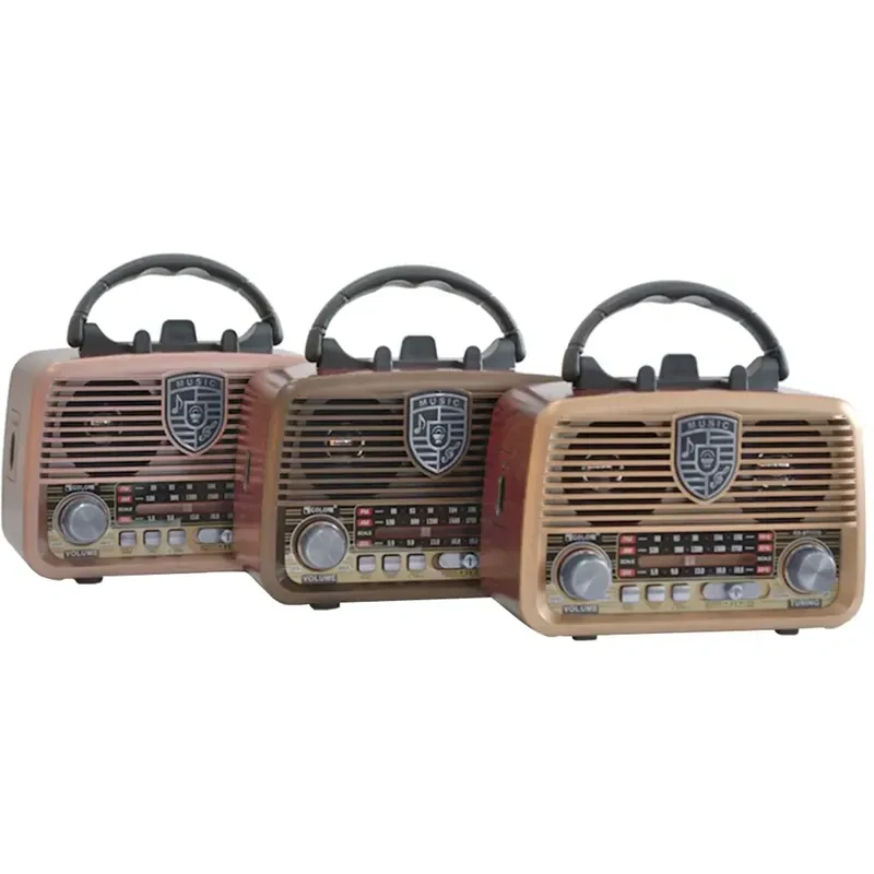 Solárne retro rádio HÖGLER® FM/AM/SW Bluetooth USB microSD