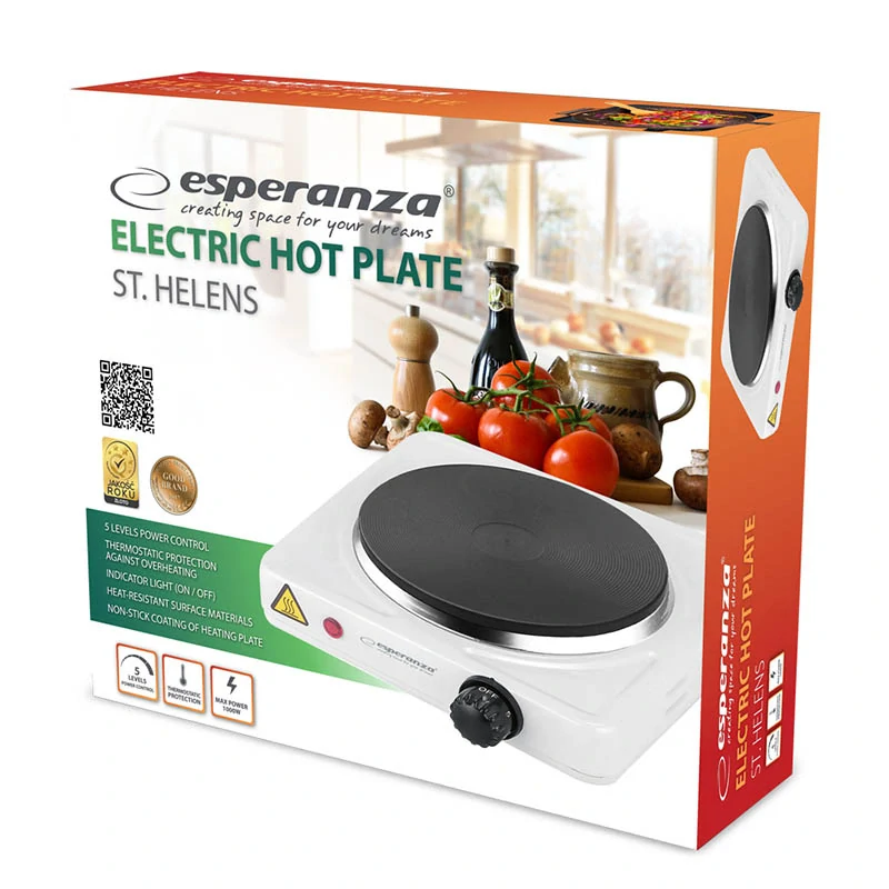 Elektrický jednoplatničkový varič Esperanza PINATUBO 1500 W