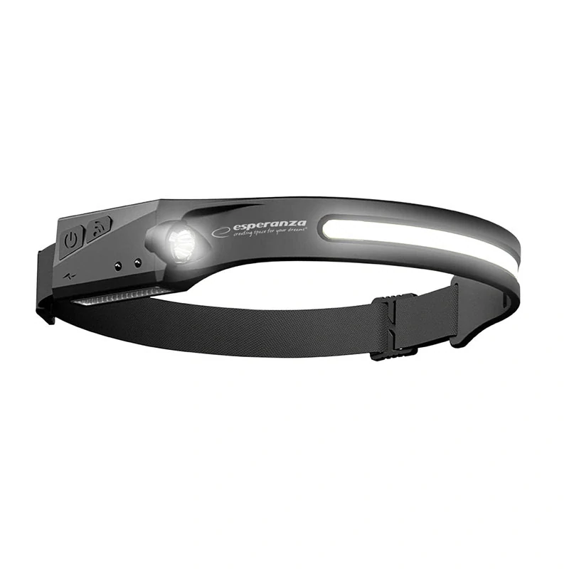 LED čelovka Esperanza ATHENA COB + XPE s USB-C nabíjaním a senzorom pohybu
