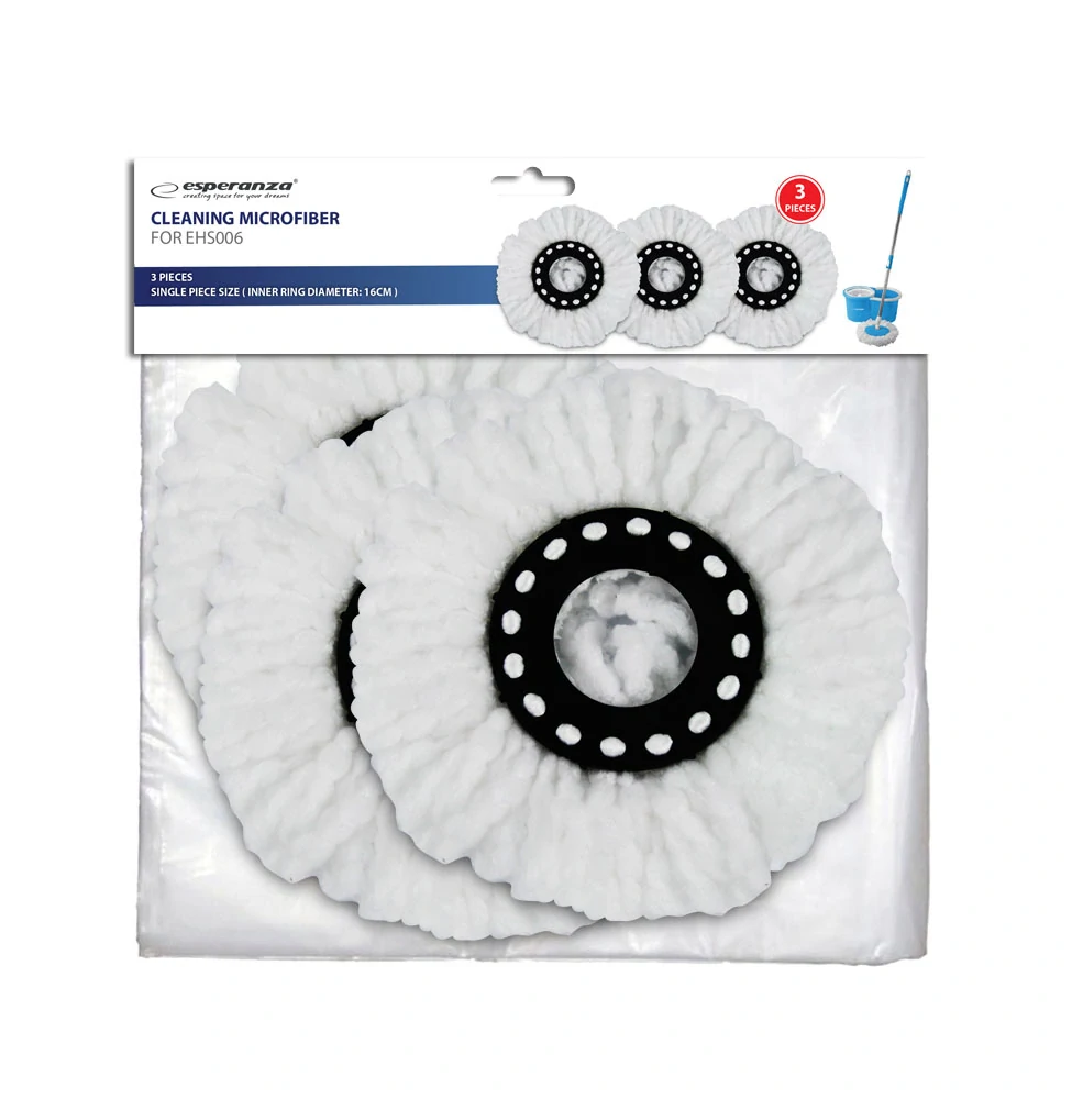 Náhradné mikrovláknové návleky na rotačný mop Esperanza Perfect Clean – 3 kusy