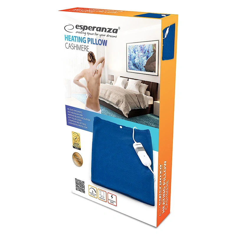 Elektrický vyhrievací vankúš Esperanza Cashmere 60 W