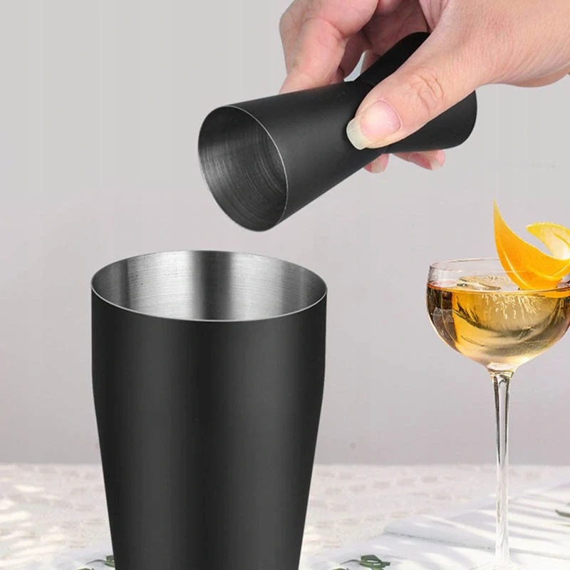 Barmanská súprava 8 v 1 s čiernym šejkrom