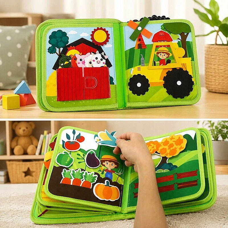 Montessori senzorická knižka Farma pre deti