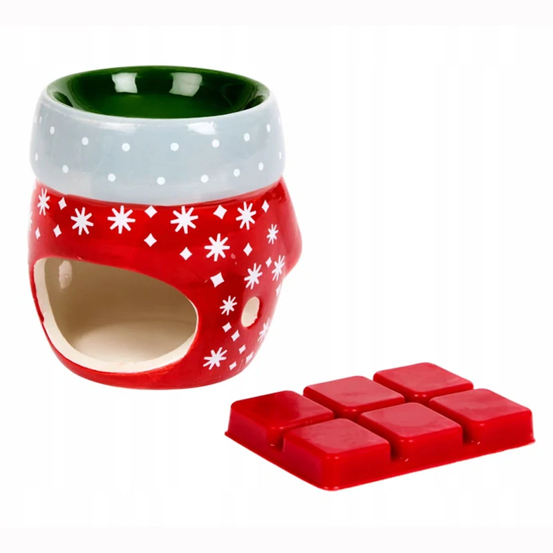 Vianočná keramická aroma lampa s vonným voskom Spiced Berry 30 g