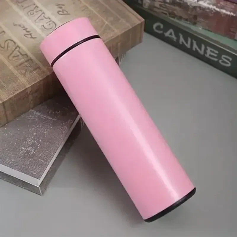 Termohrnček Smart 500 ml s LED ukazovateľom teploty ružový