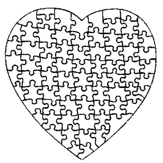 Puzzle magnetické srdce s potlačou 19x19cm (75 dielikov)