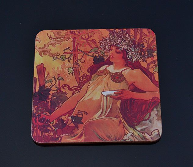 Alfons Mucha-Podložka korková Fusaichi Pegasus-Jeseň