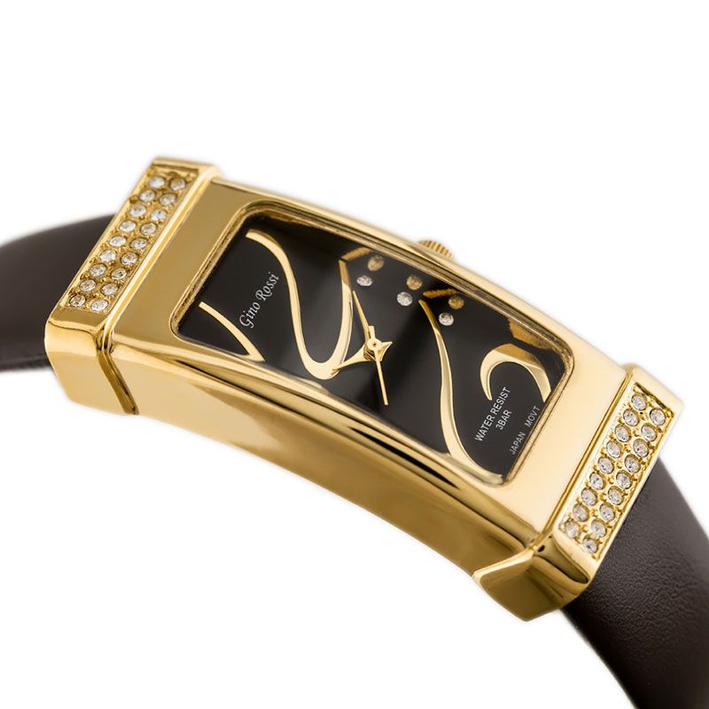 Náramkové hodinky GINO ROSSI - 7459A brown/gold