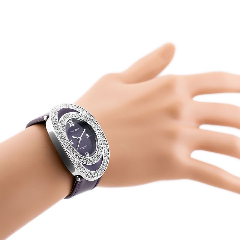 Náramkové hodinky GINO ROSSI - 6457A violet/silver