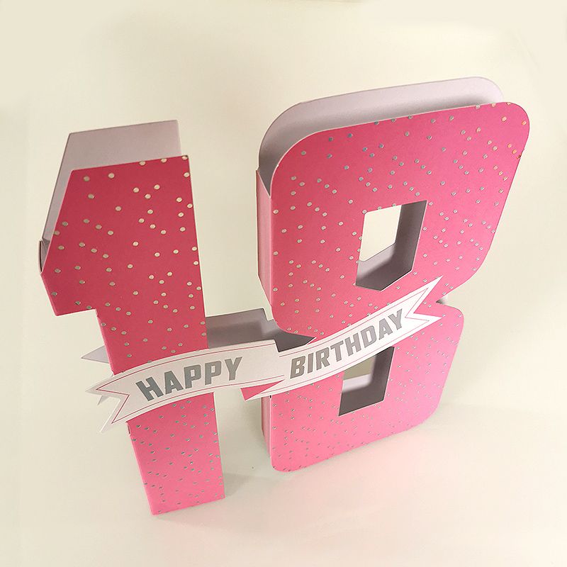 3D karta Happy birthday 18