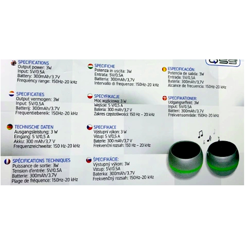 QSS Reproduktory bezšnúrové TWS80104