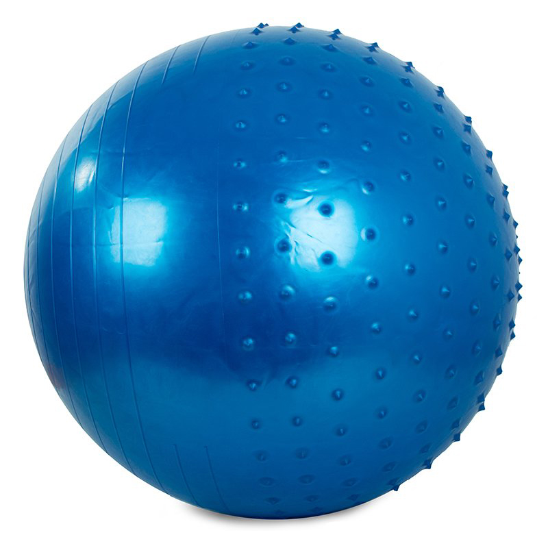 Masážna gymnastická lopta 55 cm s pumpou modrá